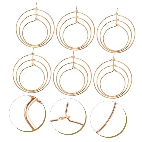 HOODANCOS 150 Stück Teiliges Ohrring Roségold DIY Creolen Ohrschmuck Zubehör Glatte Oberfläche Vielseitige Beading Hoops für Frauen und Mädchen zur Schmuckherstellung von HOODANCOS