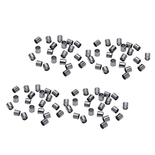HOODANCOS 1500Stücke Kleinpackung Rohrperlen Schwarz DIY Perlen für Schmuckherstellung Quetschperlen Zubehör für Armbänder und Halsketten für Bastelprojekte von HOODANCOS