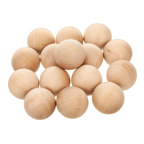 HOODANCOS 15Stücke Runde Holzkugeln Naturbelassene Bastelperlen Holz zum Dekorieren und Basteln für Projekte Langlebige und Glatte Oberfläche HOODANCOS 15Stücke Runde Holzkugeln Naturbelassene Bastelperlen Holz zum Dekorieren und Basteln für Projekte Langlebige und Glatte Oberfläche von HOODANCOS