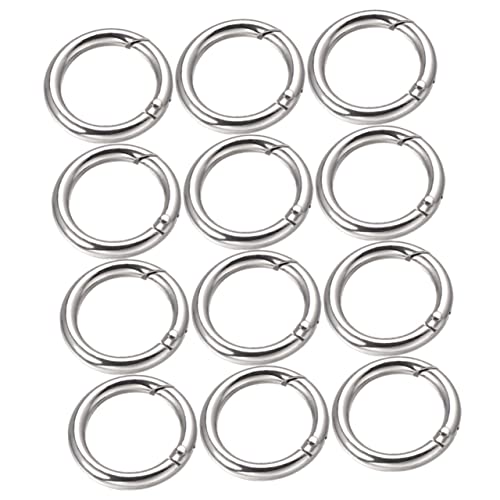 HOODANCOS 15Stücke Teiliges Zinklegierungs Ring Springringe für Schlüsselanhänger Polierte Feder Ringe Hypoallergen für DIY Projekte und Bastelarbeiten von HOODANCOS