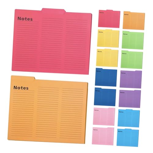 HOODANCOS 16 Stück Farbenfrohe Ordner Organisation Datei Büro Schreibwaren Unterlagen Neon Dokumentenkoffer Papier-Organizer-Ordner Ordner-Organizer Aktenordner der Schüler von HOODANCOS