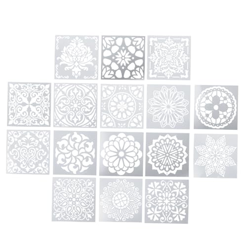 HOODANCOS 16 Stück Teiliges Mandala Schablonen aus Hochwertigem Pet Wiederverwendbar und Geruchlos für Zeichnen Vielseitig Einsetzbar für Acrylmalerei DIY Wand und Steinmustergestaltung HOODANCOS 16 Stück Teiliges Mandala Schablonen aus Hochwertigem Pet Wiederverwendbar und Geruchlos für Zeichnen Vielseitig Einsetzbar für Acrylmalerei DIY Wand und Steinmustergestaltung von HOODANCOS