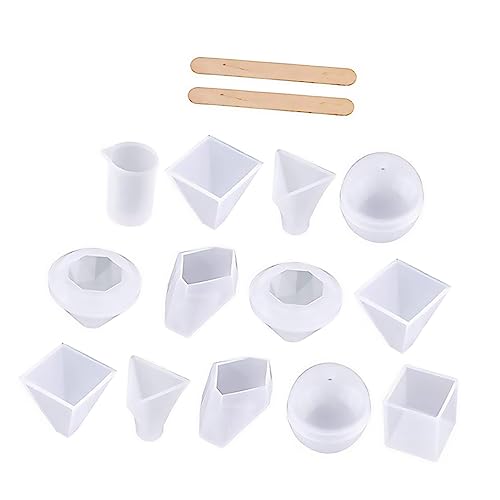 HOODANCOS 18 Stück DIY Teiliges Silikonform Set für Kreative Bastelprojekte für Resin Gießen und Dekorationen Leicht und Tragbar Einfach zu Reinigen HOODANCOS 18 Stück DIY Teiliges Silikonform Set für Kreative Bastelprojekte für Resin Gießen und Dekorationen Leicht und Tragbar Einfach zu Reinigen von HOODANCOS