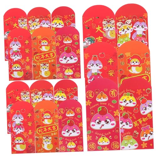 HOODANCOS 18 Stück Glücksumschläge für Chinesische Neujahr Rote Umschläge für Jahr Schlange für Hochzeiten Geburtstage Traditionellem Design für Wohlstand HOODANCOS 18 Stück Glücksumschläge für Chinesische Neujahr Rote Umschläge für Jahr Schlange für Hochzeiten Geburtstage Traditionellem Design für Wohlstand von HOODANCOS