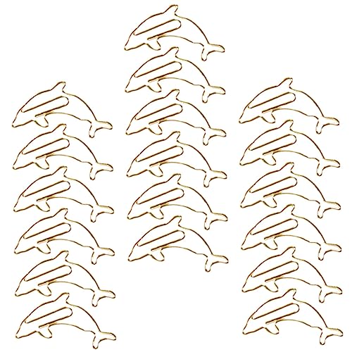HOODANCOS 18 Stück Teiliges Metall Papierklammern im Cartoon Design Kreative Büroklammern für Schule Büro und Zuhause Robuste und Langlebige Büroklammern Form von Delfinen von HOODANCOS
