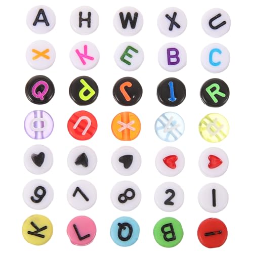 HOODANCOS 1900 Stück DIY Buchstabenperlen Acryl Perlen für Armbänder Bastelmaterial für Kreative Schmuckherstellung Robust und Langlebig für Handgemachte HOODANCOS 1900 Stück DIY Buchstabenperlen Acryl Perlen für Armbänder Bastelmaterial für Kreative Schmuckherstellung Robust und Langlebig für Handgemachte von HOODANCOS