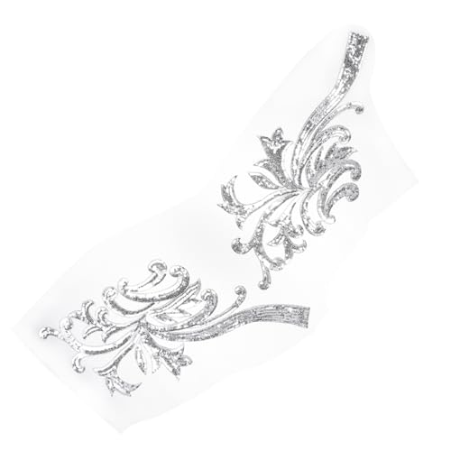 HOODANCOS 1Paar Kleideraufnäher Blumenstickerei mit Pailletten Nähapplikation für DIY Projekte und Langlebig Kleidung Taschen und Accessoires von HOODANCOS