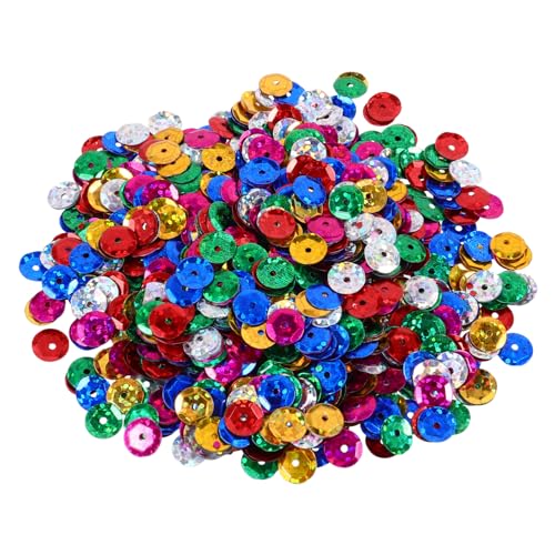 HOODANCOS 1Packung Pailletten Farbige Handgefertigte Dekorpailletten Epoxidmaterial für DIY Kleidung Schmuck und Bastelprojekte Leuchtende Farben Langlebig und Vielseitig von HOODANCOS