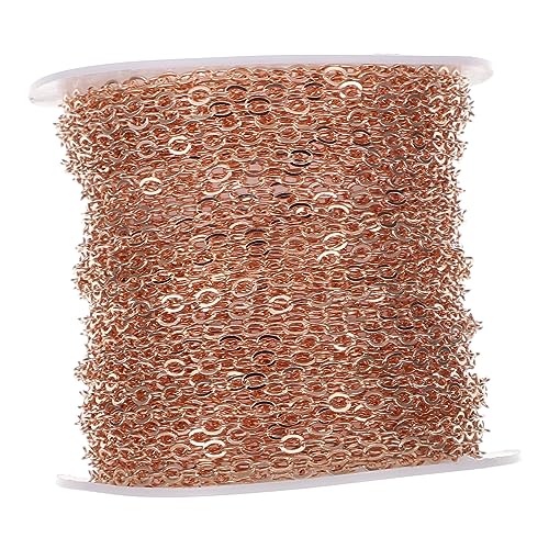 HOODANCOS 1Rolle DIY Kupferkette Roségold Für Schmuckherstellung Pulloverkette Halskettenkette Für Accessoires Und Bastelprojekte HOODANCOS 1Rolle DIY Kupferkette Roségold Für Schmuckherstellung Pulloverkette Halskettenkette Für Accessoires Und Bastelprojekte von HOODANCOS