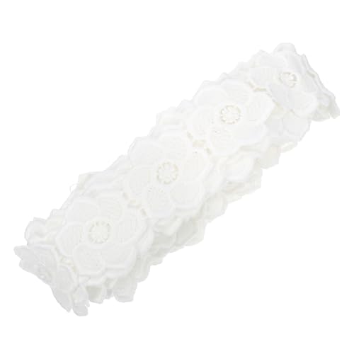 HOODANCOS 1Rolle DIY Spitzenband Für Hochzeitskleider Und Dekoration Yards Weißes Gesticktes Blumenmuster Für Zuhause Schneiderläden Und Besondere Anlässe HOODANCOS 1Rolle DIY Spitzenband Für Hochzeitskleider Und Dekoration Yards Weißes Gesticktes Blumenmuster Für Zuhause Schneiderläden Und Besondere Anlässe von HOODANCOS