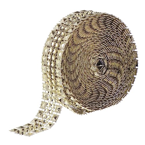 HOODANCOS 1Rolle DIY Strassband Yards Dekoratives Strassband für Hochzeiten Partys und Bastelprojekte Handgemachtes mit Funkelnder Oberfläche zum Jede HOODANCOS 1Rolle DIY Strassband Yards Dekoratives Strassband für Hochzeiten Partys und Bastelprojekte Handgemachtes mit Funkelnder Oberfläche zum Jede von HOODANCOS