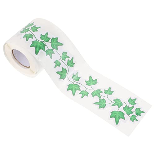 HOODANCOS 1Rolle Klassenzimmer Pinnwand Aufkleber Selbstklebende Rahmenaufkleber mit Pflanzen und Blattdesigns Dekorative Wandaufkleber für Schule und Zuhause von HOODANCOS