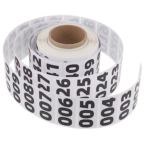 HOODANCOS 1Rolle Rollnummern Aufkleber Selbstklebende Etiketten für Lager und Büroorganisation Beschriftungsstickers für Klassenzimmer Inventarmanagement HOODANCOS 1Rolle Rollnummern Aufkleber Selbstklebende Etiketten für Lager und Büroorganisation Beschriftungsstickers für Klassenzimmer Inventarmanagement von HOODANCOS