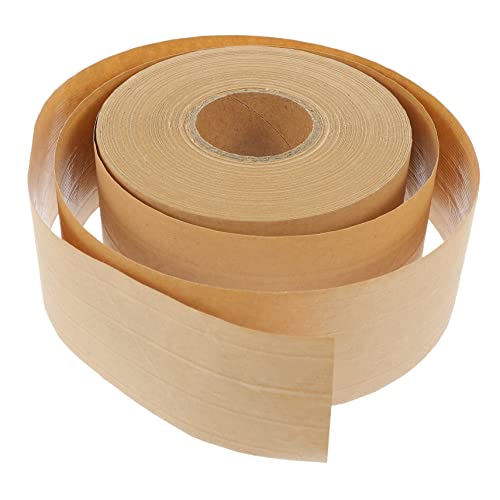 HOODANCOS 1Rolle Rollwasseraktiviertes Kraftpapier Verpackungsband Beschreibbares Klebeband für Bilderrahmen Multifunktionales Klebeband für DIY Geschenkverpackungen von HOODANCOS