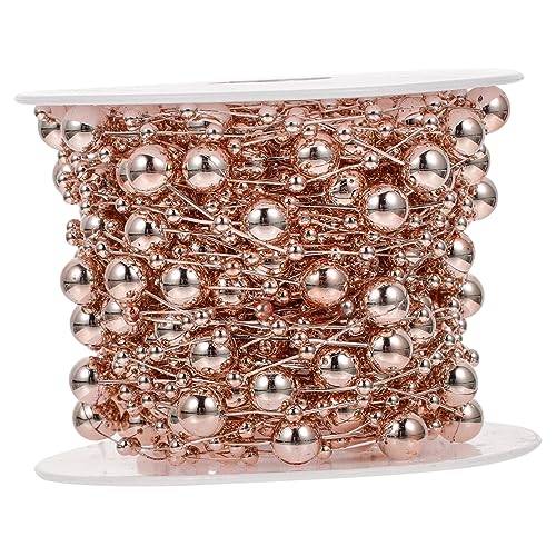 HOODANCOS 1Rolle Überzogene Perlenkette Für DIY Schmuckherstellung Hochwertige Schmuckmaterialien Für Halsketten Armbänder Und Hochzeitsdekoration Roségold Farbton von HOODANCOS
