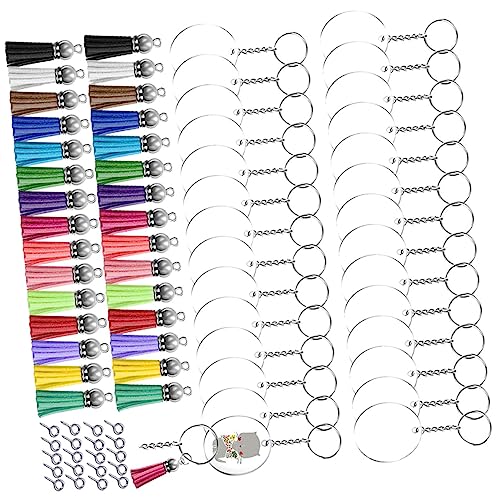 HOODANCOS 1Satz DIY Schlüsselanhänger Set mit Quasten Teiliges Acryl Rundplatten Bastelset für Schlüsseldekoration Ketten und Schlüsselringen für DIY Projekte HOODANCOS 1Satz DIY Schlüsselanhänger Set mit Quasten Teiliges Acryl Rundplatten Bastelset für Schlüsseldekoration Ketten und Schlüsselringen für DIY Projekte von HOODANCOS