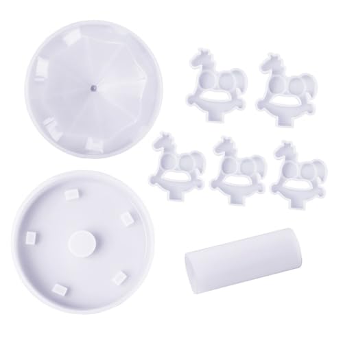 HOODANCOS 1Satz DIY Silikon Karussell Form Wiederverwendbare Gießform für Dekorationen für Handwerksprojekte Langlebig und HOODANCOS 1Satz DIY Silikon Karussell Form Wiederverwendbare Gießform für Dekorationen für Handwerksprojekte Langlebig und von HOODANCOS
