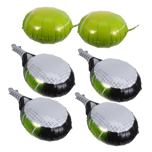 HOODANCOS 1Satz Tennisball Luftballons und Schläger Dekorationen Teiliges aus Folienballons für Tennis Partys Langlebig und Leckagesicher für Geburtstagsfeiern und Sportliche HOODANCOS 1Satz Tennisball Luftballons und Schläger Dekorationen Teiliges aus Folienballons für Tennis Partys Langlebig und Leckagesicher für Geburtstagsfeiern und Sportliche von HOODANCOS