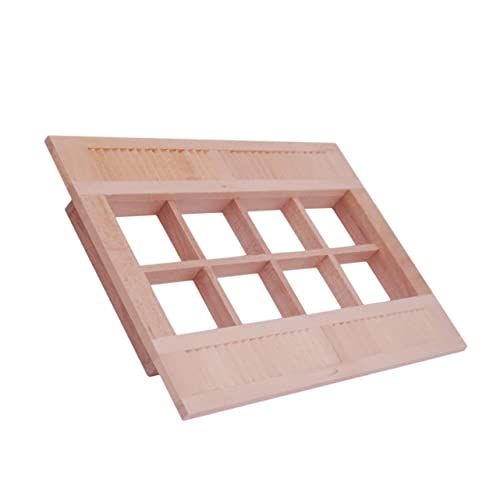HOODANCOS 1Stück Mini Holzfenster Modell Für Puppenhäuser Mikro Landschaft Zubehör Exquisite Handwerkskunst Umweltfreundliches Material Für DIY Projekte von HOODANCOS