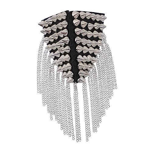 HOODANCOS 1Stück Quaste Kette Schulter Epaulet Vintage Punk Stil für Blazer und Uniform Perfektes Accessoire für Feste Geschenkidee für Weihnachten und Halloween HOODANCOS 1Stück Quaste Kette Schulter Epaulet Vintage Punk Stil für Blazer und Uniform Perfektes Accessoire für Feste Geschenkidee für Weihnachten und Halloween von HOODANCOS