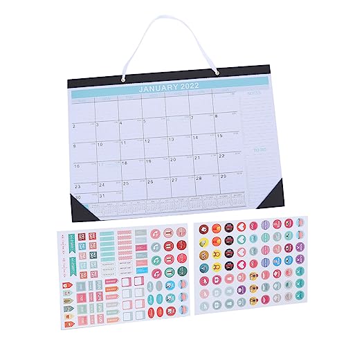 HOODANCOS 1Stück Wandkalender Praktischer Büro Kalender mit Notizblock Stilvolles Design für Zuhause für Weihnachten Ganze Jahr Hochwertiges für Langlebige von HOODANCOS