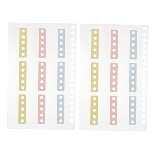 HOODANCOS 2 Blätter Klebe Index Tabs für Ordner Bunte Seitenmarker Selbstklebende Lesezeichen Praktische Haftnotizen für Schule und Büro Pastellfarben von HOODANCOS