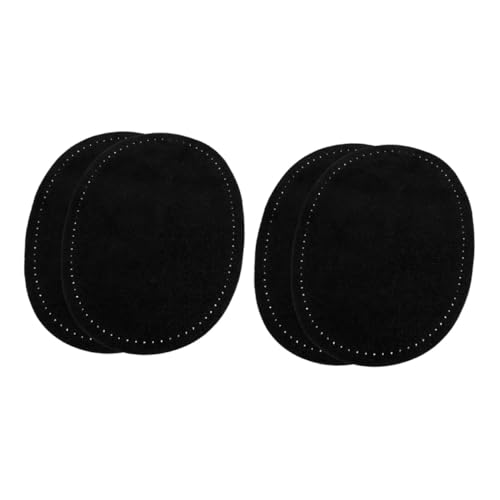 HOODANCOS 2 Paar Ovaler Ellbogenflicken aus Kunstleder mit Vorgebohrten Nählöchern Langlebige Reparatur patches für Hosen und Jacken DIY Kleidungspatches zum Aufnähen für Pullover und von HOODANCOS