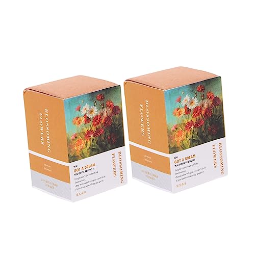HOODANCOS 2 Packungen Notizkarte klein Mini-Vintage-Papier dekorative Notizblockpapiere Mini-Notizblockpapier zum Basteln Nachrichtenaufkleber Nachrichtenpapier Weißer Karton von HOODANCOS