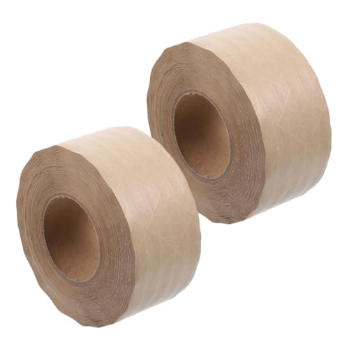 HOODANCOS 2 Rollen Dichtungsband Gummiertes Papierband Nass Klebeband Für Bilderrahmen Wasserdichtes Band Wasseraktiviertes Klebeband Verpackungsklebeband Aus Papier Kraftpapier Brown HOODANCOS 2 Rollen Dichtungsband Gummiertes Papierband Nass Klebeband Für Bilderrahmen Wasserdichtes Band Wasseraktiviertes Klebeband Verpackungsklebeband Aus Papier Kraftpapier Brown von HOODANCOS