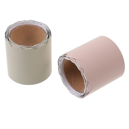 HOODANCOS 2 Rollen Farbige Classroom Border Papiere Wellenförmige Dekoration für Pinnwände Je für Schule Büro und Zuhause Vielseitig Einsetzbar von HOODANCOS