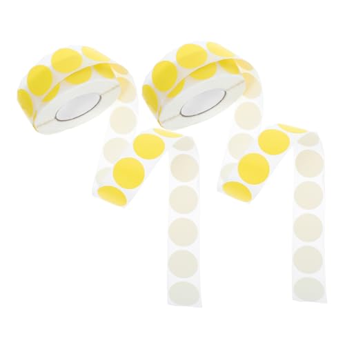 HOODANCOS 2 Rollen Farbige Runde Kreisaufkleber, Glänzendes Papier, Klebepunkte Zum Kodieren, Abheften Und Basteln, Leicht Zu Entfernende Etiketten Für Behälter Und Wände, 2,5 Cm von HOODANCOS