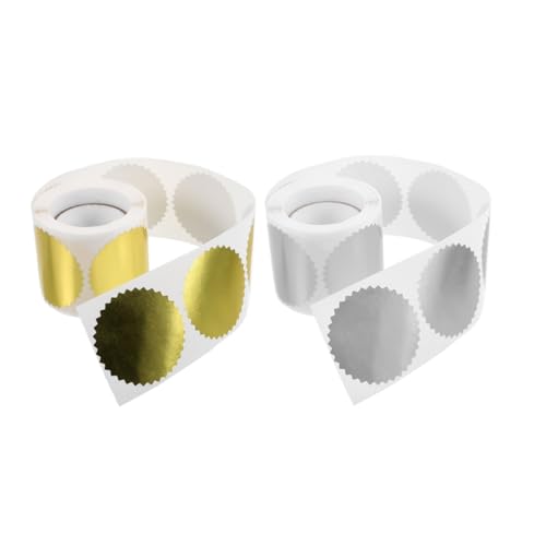 HOODANCOS 2 Rollen Geprägte Siegelaufkleber Kleber Etiketten Für Zertifikate Aufkleber Versiegelungsaufkleber Metallic Paper Geprägte Aufkleber HOODANCOS 2 Rollen Geprägte Siegelaufkleber Kleber Etiketten Für Zertifikate Aufkleber Versiegelungsaufkleber Metallic Paper Geprägte Aufkleber von HOODANCOS