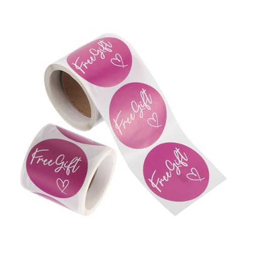 HOODANCOS 2 Rollen Geschenkaufkleber Papieraufkleber Präsentieren Sie Tags -Aufkleber vorhandener Aufkleber Nennen Sie Aufkleber Postkartenaufkleber Kupferplattenaufkleber Violett von HOODANCOS