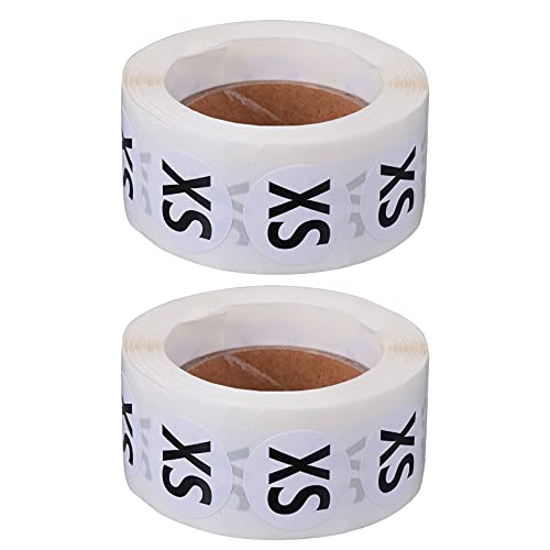 HOODANCOS 2 Rollen Kleidergrößen Aufkleber Selbstklebende Etiketten für Kleidung Multifunktionale Größensticker für Shirts Hosen Mäntel und von HOODANCOS