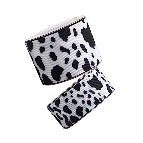 HOODANCOS 2 Rollen Kuh Gurtband Basteln Kühe Weihnachtsband Sackleinen gemustert tierische Bänder Verpackungsband selber machen Kuh druckt Band gedrucktes Band Wickelband Polyester HOODANCOS 2 Rollen Kuh Gurtband Basteln Kühe Weihnachtsband Sackleinen gemustert tierische Bänder Verpackungsband selber machen Kuh druckt Band gedrucktes Band Wickelband Polyester von HOODANCOS