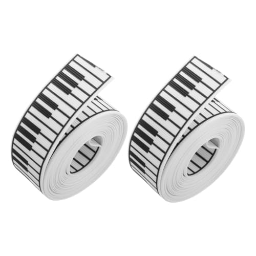 HOODANCOS 2 Rollen Musikhandwerksband bedrucktes Band Lehrerband Schleife bedruckt Partydekorationen Geburtstagsband Verpackungsband Musikband breites Band Geschenkband HOODANCOS 2 Rollen Musikhandwerksband bedrucktes Band Lehrerband Schleife bedruckt Partydekorationen Geburtstagsband Verpackungsband Musikband breites Band Geschenkband von HOODANCOS