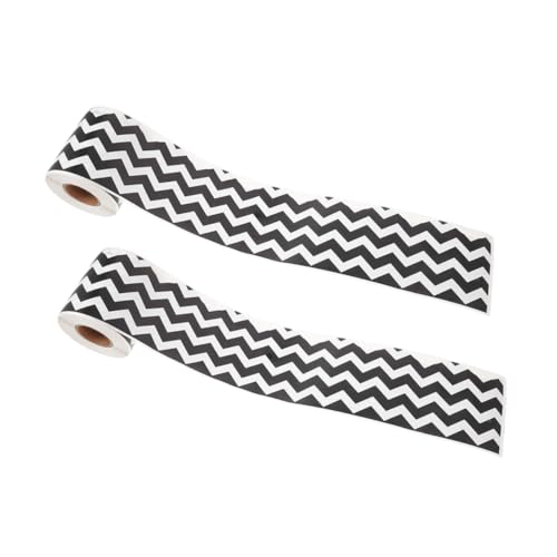 HOODANCOS 2 Rollen Pinnwand-randaufkleber Etiketten Zerzaust Filz Pinnwand Doppelt Einseitig Papier Kreis Gewellt Doppelseitiges Klebeband Grenzaufkleber Planke Briefe Kupferplattenaufkleber HOODANCOS 2 Rollen Pinnwand-randaufkleber Etiketten Zerzaust Filz Pinnwand Doppelt Einseitig Papier Kreis Gewellt Doppelseitiges Klebeband Grenzaufkleber Planke Briefe Kupferplattenaufkleber von HOODANCOS