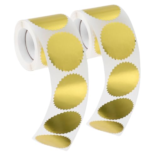 HOODANCOS 2 Rollen Schablonenaufkleber Form Kleine Runde Aufkleber Geprägt Medaillenaufkleber Bunt Aufkleber Leer Prägen Grad Prägung Golden Unterlage Aus Pergaminpapier HOODANCOS 2 Rollen Schablonenaufkleber Form Kleine Runde Aufkleber Geprägt Medaillenaufkleber Bunt Aufkleber Leer Prägen Grad Prägung Golden Unterlage Aus Pergaminpapier von HOODANCOS
