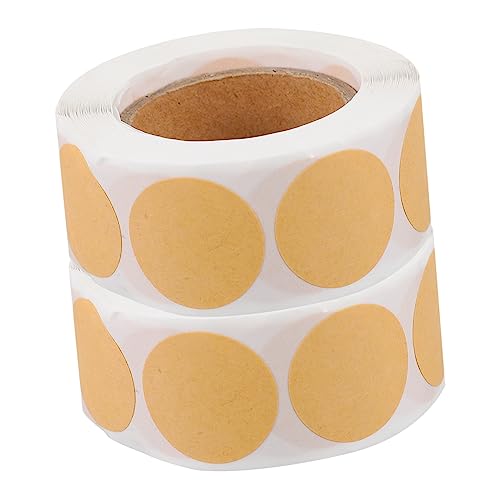 HOODANCOS 2 Rollen Selbstklebende Runde Etiketten DIY Geschenkaufkleber für Preise Lager und Dekoration pro Rolle für Weihnachten Hochzeiten und Büroanwendungen von HOODANCOS