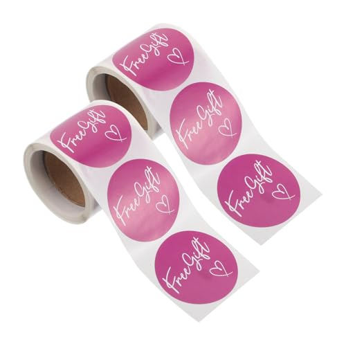 HOODANCOS 2 Rollen Selbstklebende Runde Geschenketiketten Aufkleber für Partybedarf Hochzeiten und Dekorative Verpackung von HOODANCOS