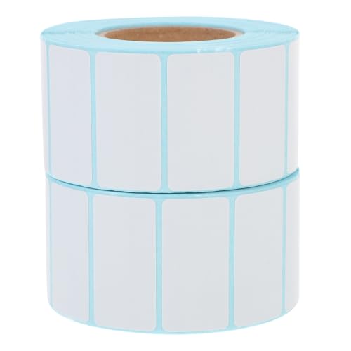 HOODANCOS 2 Rollen Selbstklebende Thermoetiketten Wasserfest Reißfest für Adress und Beschriftungszwecke Thermodrucker Geeignet von HOODANCOS