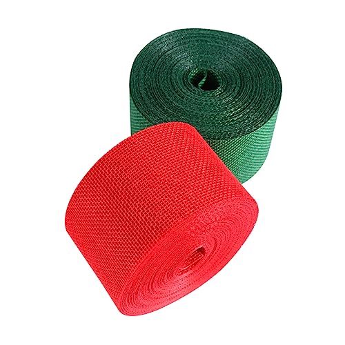 HOODANCOS 2 Rollen Weihnachtliches Dekoband À Rotes und Grünes DIY Bastelband Leinenoptik für Hochzeiten und Kreative Projekte HOODANCOS 2 Rollen Weihnachtliches Dekoband À Rotes und Grünes DIY Bastelband Leinenoptik für Hochzeiten und Kreative Projekte von HOODANCOS