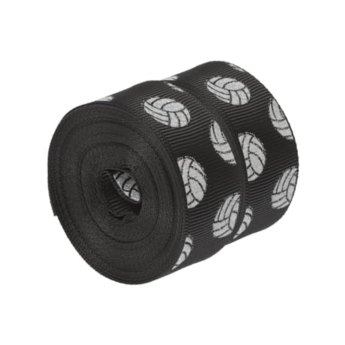 HOODANCOS 2 Rollen handgefertigter Bogen Sportband Kranzband band für DIY handwerk Volleyballband Preisbänder Volleyball-Partygeschenke Sportballbänder Volleyball-Bastelband Polyester Black HOODANCOS 2 Rollen handgefertigter Bogen Sportband Kranzband band für DIY handwerk Volleyballband Preisbänder Volleyball-Partygeschenke Sportballbänder Volleyball-Bastelband Polyester Black von HOODANCOS