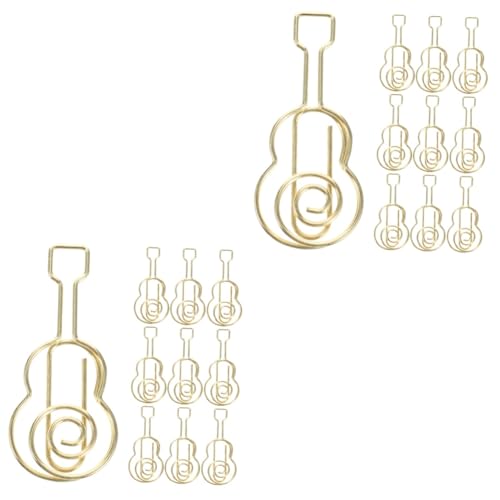 HOODANCOS 2 Sätze Dokumentpapierclips Süße Büroklammern Hochzeit Büroklammern Büro Büroklammern Jumbo Büroklammern Für Violine Violine-büroklammer Büroklammern Süß Metall Golden 50 Stück * 2 von HOODANCOS