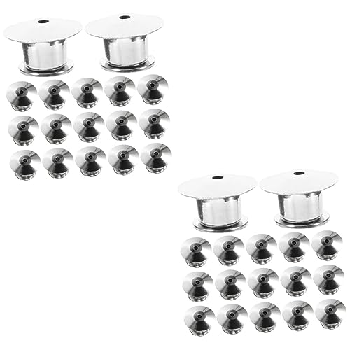 HOODANCOS 2 Sätze Flachkopf -abzeichenschnalle Clips Bobby Pin-rücken Für Emaille Schnappen Professioneller Stifthalter Sicherungsstift Für Brosche Kupfer Silver 20 Stück * 2 von HOODANCOS