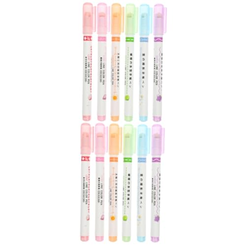 HOODANCOS 2 Sätze Kurven-textmarker-set Fluoreszierend Mehrfarbig Sicht Kunst Markierungen Mark Stifte Buch-textmarker Textmarker Fürs Büro Rollmarker Abs 6 Stück * 2 HOODANCOS 2 Sätze Kurven-textmarker-set Fluoreszierend Mehrfarbig Sicht Kunst Markierungen Mark Stifte Buch-textmarker Textmarker Fürs Büro Rollmarker Abs 6 Stück * 2 von HOODANCOS