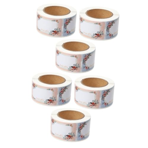 HOODANCOS 2 Sätze Leerer Name Aufkleber Blumen- Etikett Blumenaufkleber Aufkleber Beschriftungen Leere Namensschild-aufkleber Aufkleber Mit Blumennamen Papier 3 Rollen * 2 von HOODANCOS