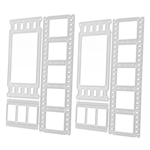 HOODANCOS 2 Sätze Metall Stanzformen Filmstreifen Stanzschablonen aus Kohlenstoffstahl Langlebig Scharf für DIY Scrapbooking Fotoalbum Karten Glatte Kanten für Sauberes Schneiden von HOODANCOS