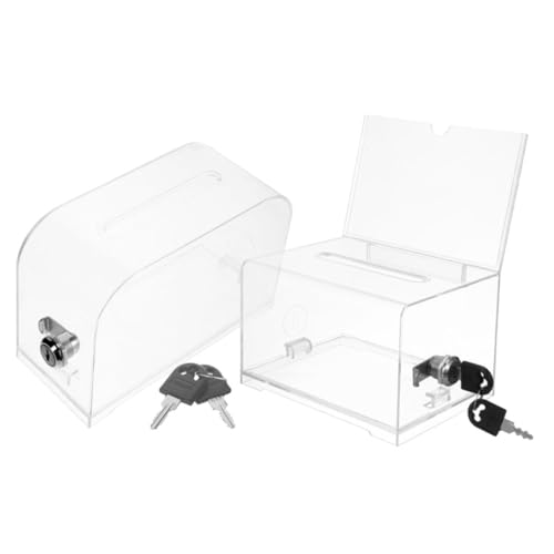 HOODANCOS 2 Sätze Spende Dose Code Schlüssel Hochzeit Schließfach Sperren Abschließbar Geld Inhaber Von Bürokarten Spendenboxen Für Fundraising Visitenkarteninhaber Bürozubehör Acryl HOODANCOS 2 Sätze Spende Dose Code Schlüssel Hochzeit Schließfach Sperren Abschließbar Geld Inhaber Von Bürokarten Spendenboxen Für Fundraising Visitenkarteninhaber Bürozubehör Acryl von HOODANCOS
