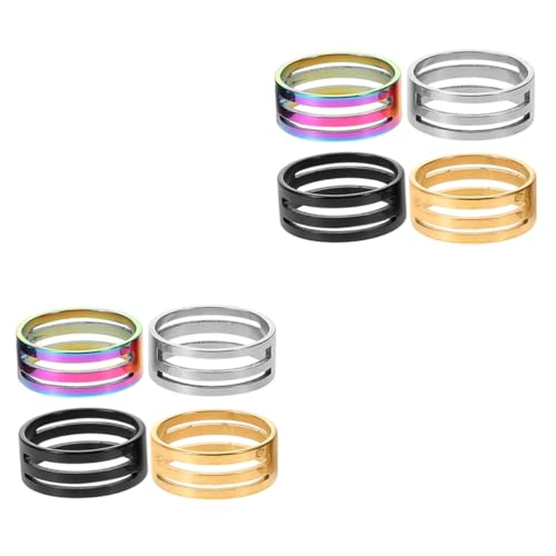 HOODANCOS 2 Sätze Sprungring Öffnen Und Schließring Öffnung Runden Sprungringöffner Klein Ringe Für Schmuckherstellung Handwerk Groß Finger Kreis Rostfreier Stahl 4 Stück * 2 HOODANCOS 2 Sätze Sprungring Öffnen Und Schließring Öffnung Runden Sprungringöffner Klein Ringe Für Schmuckherstellung Handwerk Groß Finger Kreis Rostfreier Stahl 4 Stück * 2 von HOODANCOS
